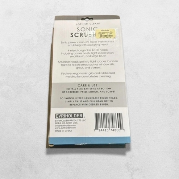 NWT Sophisti-Clean Sonic Scrubber Four Precision Brush Heads Black & White OS - Picture 2 of 4